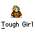 Animated contact sheet of a pixel art character in orange hoodie with blonde hair, showing multiple frames including speech bubbles and action effects on gray background.