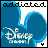 nine identical blue Mickey Mouse head silhouettes with white 'Disney Channel' text, each topped by a multicolored 'addicted.' word in varying color schemes