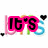 Pixelated text icons with pink, black, and blue lettering on white background; three distinct phrases visible across frames.