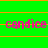 Green background with orange horizontal lines and pink text reading 'candice' in a pixelated style, displayed across multiple repeated sections.