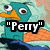 Pixelated cartoon platypus with teal body, orange beak, and white eyes appears in two distinct text configurations.