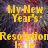 Yellow pixelated text reads 'My New Year's Resolution Is To WIN YOU' over a blurred background of red and purple fireworks.