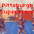 Animated sequence showing cheerleaders in blue and red uniforms performing stunts on a blue mat with red barriers, text overlays change across frames.