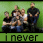 Animated contact sheet showing a group of people in black shirts against green background with text and star overlays changing across frames.