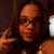 A four- shows a person with long brown hair and glasses making a peace sign, alongside text reading "fine outside" and "screaming for help inside?"