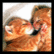 A pixelated image split into two sections: a blurred figure on the left and bold text on an orange background on the right.