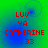 Red pixelated text on a green-to-blue gradient background with subtle circular patterns.
