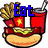Four pixelated display food, night sky, smoke, and text with 'Eat', 'Sleep', 'Run', and 'Magellan Cross Conry 2008' in distinct colors
