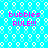 Pixelated cyan background with white bubble patterns and pink text reading 'bubbles RULE!!!' in four identical quadrants.