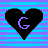 A 48x48 pixel animated buddy icon featuring two heart shapes with the letter 'G' inside, displayed in a contact sheet format showing both frames of an animation.