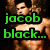 A four- shows a shirtless man with dark hair, with green text and emoticons overlaid on the top-left and bottom-left