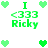 Green pixelated text and heart icons arranged in a with animated heart positions and text elements