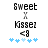 Pixelated text 'Sweet' above 'Kissel' with 'X' and '<9' symbols, blue puzzle pieces at bottom, two versions differ in puzzle piece color distribution.
