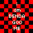 Red and black checkered background with white pixelated text reading 'i am BENDA GOO ME' in two vertical , one slightly offset from the other