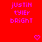 Red background with repeating pink text and heart symbols in a , showing partial gray area at bottom right