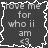 A contact sheet of three identical animated frames showing a dark gray speech bubble with white pixelated text "love me for who ii am <3" on a light gray background.