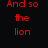 Red pixelated text on black background with a small image of two people kissing in the bottom right corner.