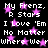 Pixelated text repeats 'My Frenz, R Stars I Love 'Em No Matter Where We R' over black background with pink stars.