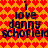 Pixelated text on a heart-patterned background with repeated phrases and a central heart shape.