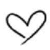 Black pixelated heart shape drawn with a single continuous line on a white background, forming a simple outline with no internal details.