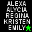 A split-screen animation shows two versions of a name list with changing star symbols, one side black background and the other green.