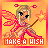 A 4x4 contact sheet of a pixel art fairy character with orange wings and a wand, displayed on an orange gradient background with "MAKE A WISH" text at the bottom.