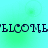 'WELCOME' text repeats in two horizontal on a gradient background with subtle circular patterns