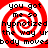 Red and white spiral background with black text reading "you got me so hypnotized the way ur body moves" repeated in four quadrants.