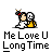 A 4x4 grid of identical pixel art frames showing two stick figures embracing with text below, each frame part of an animated contact sheet.