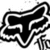 Black and white outline of a fox head logo with stylized ears, displayed on two contrasting backgrounds.