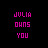 Pixelated text 'JULIA OWNS YOU' in pink and white on black background, with color variations across six repeated positions