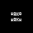 Pixelated text 'HAKA' repeated in two lines across a of animated frames with varying color and alignment
