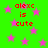 Green background with pink stars and red text reading 'alex is cute' in pixelated font.