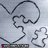 Pixelated grayscale icon with abstract curved lines forming a stylized shape against light gray background.