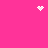 A static pink background with three white pixelated shapes: a heart, a starburst, and a scattered dot cluster.