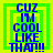 Four identical pixelated display blue text on green background with yellow border, each reading "CUZ I'M COOL LIKE THAT!!!" in blocky font