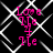 Four identical pink 'Love Me' text icons arranged in a on a black background with white diamond-shaped lines