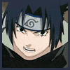 15 anime-style character head portraits with varying facial expressions, each wearing a dark hooded garment and a silver forehead protector with a spiral symbol