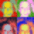 Four distinct color-blocked sections with blurred gradients and overlapping hues, forming a pixelated grid of red, yellow, green, pink, blue, orange, purple, and gray tones.