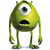 Pixelated green one-eyed creature with long limbs, standing upright on two legs, mouth open in a surprised expression, small horn-like protrusions on head.