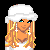 Pixel art contact sheet showing a cartoon character with blonde hair and white hat alongside heart symbols and text elements in a 3x2 grid layout.