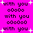 Pixelated text and symbols on a bright pink background with scattered white sparkles, animated