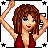 Animated contact sheet of a pixel-art woman in red outfit dancing with text "shake your booty" across frames.