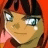 A 48x48 pixel animated buddy icon featuring a close-up of an anime-style character with red hair and blue eyes on the left, paired with text reading "Anime IM" and "COM" on a black background to the right.