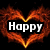 Animated heart-shaped flame design with text overlays reading 'Happy New Year!!' and 'FROM Tayla' on black background.