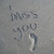 A gray-toned image with stylized text 'I miss you' and a foot icon, showing subtle animation changes across frames.