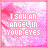 Pink and white pixelated background with repeated text "I SAW AN ANGEL IN YOUR EYES" in light pink block letters, featuring subtle animation variations across frames.
