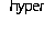 A contact sheet of 10 animated frames showing a sequence where the word "hyper" appears over colored blocks in various positions, with one frame containing a small black dot on green.