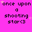 identical pixel art icons on a bright pink background, each displaying text and small star graphics