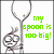 Four- shows a cartoon character holding a large spoon with text 'my spoon is too big!' in green or pink pixelated font